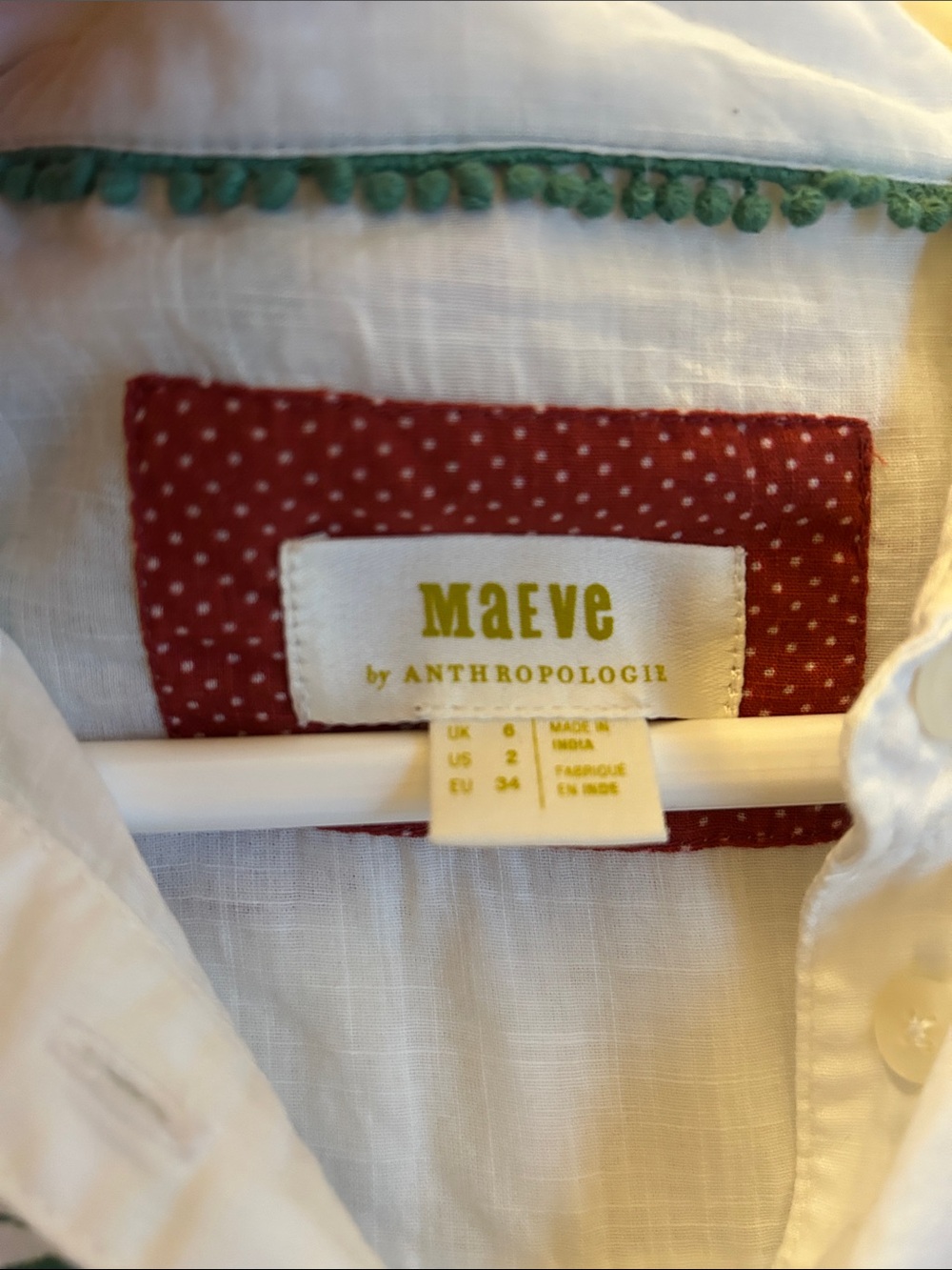 Maeve Vegetable Embroidered Button Down - Picture 3 of 5